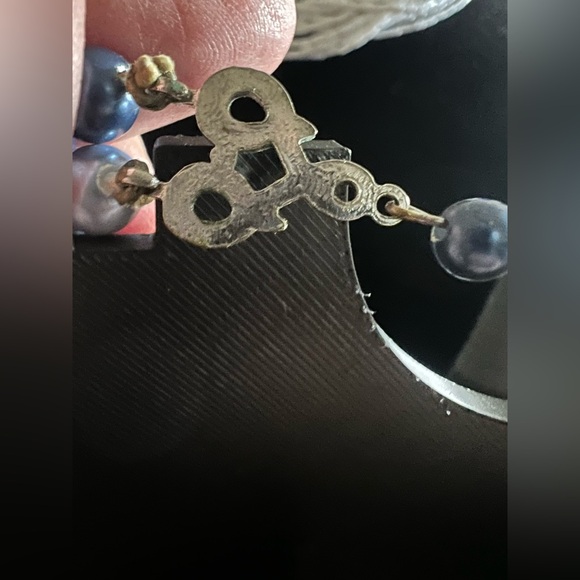 Blue double strung pearls - Picture 7 of 8